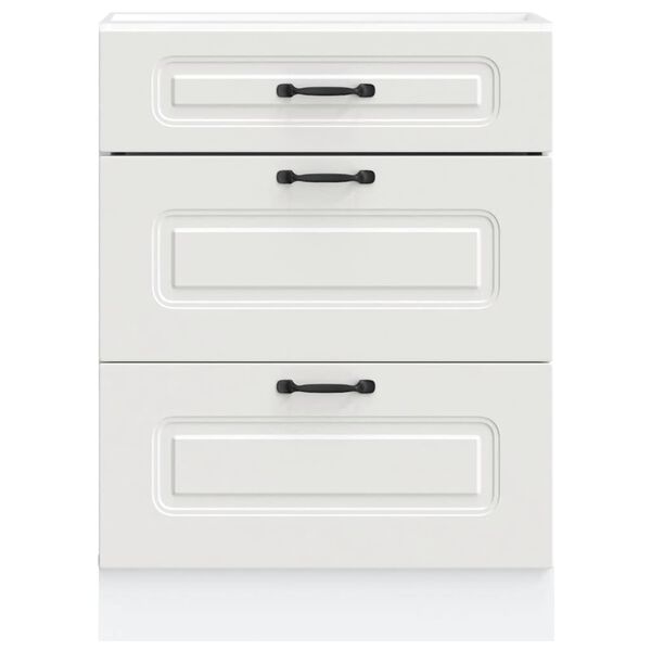 vidaXL Mueble bajo de cocina Kalmar madera de ingenier&iacute;a blanca