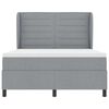 vidaXL Cama tipo Box Spring con colch&oacute;n Gris claro 140 x 200 cm tela