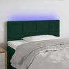 vidaXL Cabecero con LED de terciopelo verde oscuro 80x5x78/88 cm