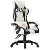 vidaXL Silla gaming de cuero sint&eacute;tico negro