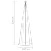 vidaXL &Aacute;rbol de Navidad forma de cono 330 LED blanco c&aacute;lido 100x300 cm
