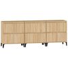 vidaXL Aparadores 3 uds madera contrachapada roble Sonoma 60x35x70 cm
