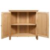 vidaXL Armario de esquina de madera maciza de roble 80x33,5x78 cm