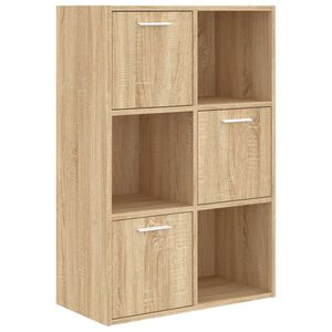 vidaXL Armario almacenamiento madera contrachapada roble 60x29,5x90 cm