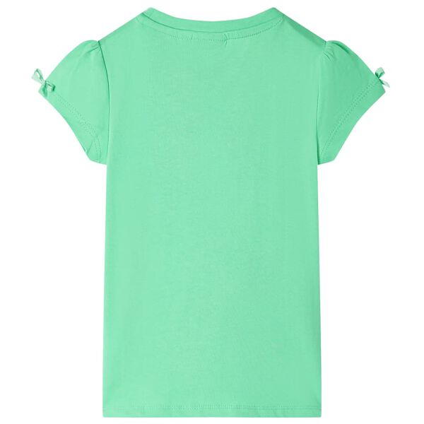 Camiseta infantil verde claro 128