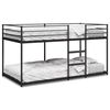 vidaXL Litera sin colch&oacute;n acero negro 75x190 cm