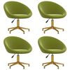 vidaXL Sillas de comedor 4 unidades terciopelo verde claro