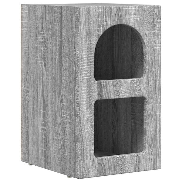 vidaXL Mesita de Noche Gris Sonoma 29,5 x 33,5 x 50 cm