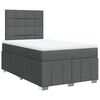vidaXL Cama box spring con colch&oacute;n tela gris oscuro 120x200 cm