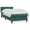 vidaXL Cama box spring con colch&oacute;n terciopelo verde oscuro 90x210 cm