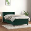 vidaXL Cama box spring con colch&oacute;n terciopelo verde oscuro 80x200 cm