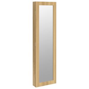 vidaXL Espejo con joyero de pared 30x8,5x106 cm
