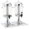 vidaXL Dispensador de zumo doble acero inoxidable 2 x 8 L