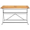 vidaXL Mesa plegable de jard&iacute;n de madera maciza de acacia 120x70x74 cm