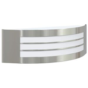 vidaXL Luz de pared exterior Plateado 32 x 10 x 10 cm