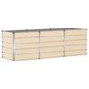 vidaXL Jardinera Marfil 240 x 80 x 75 cm Acero