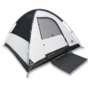 vidaXL Tienda de campa&ntilde;a igl&uacute; 3 personas tela opaca impermeable blanco