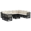 vidaXL Conjunto de sof&aacute;s de jard&iacute;n 11 uds. Negro 100 x 55 x 73 cm