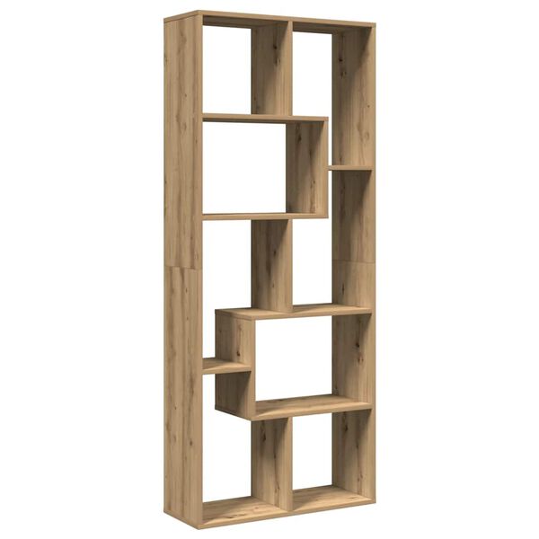 vidaXL Librería divisora madera ingeniería roble artisan 67x25x161,5cm