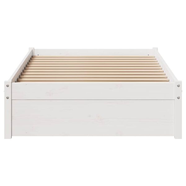 vidaXL Estructura de cama sin colch&oacute;n madera de pino blanca 90x200 cm