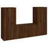 vidaXL Set de muebles para TV 3 pzas madera contrachapada roble marr&oacute;n
