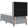 vidaXL Cama tipo Box Spring con colch&oacute;n Gris Claro 200 x 90 cm tela