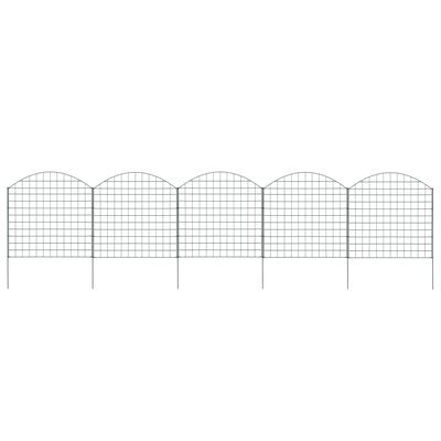 vidaXL Set de valla de jardín arqueada verde 77,5x78,5 cm