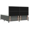 vidaXL Cama tipo Box Spring con colch&oacute;n Gris oscuro 200 x 200 cm tela