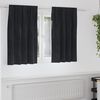 vidaXL Cortinas opacas 2 pcs Negro 140 x 140 cm Terciopelo