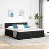 vidaXL Cama con almacenamiento Negro 200 x 200 cm Cuero sint&eacute;tico