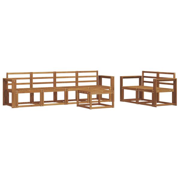 vidaXL Conjunto de sof&aacute;s de exterior 7 pcs Natural