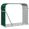 vidaXL Leñero de acero galvanizado verde 120x45x100 cm