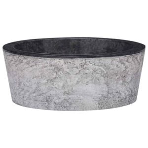 vidaXL Lavabo m&aacute;rmol negro &Oslash;40x15 cm