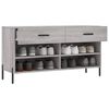 vidaXL Banco zapatero madera de ingenier&iacute;a gris Sonoma 102x35x55 cm