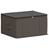 vidaXL Caja de almacenamiento con ventana superior transparente Gris