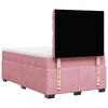 vidaXL Cama box spring con colch&oacute;n terciopelo rosa 120x200 cm