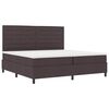 vidaXL Cama tipo Box Spring con LED Marr&oacute;n oscuro 200 x 200 cm tela