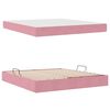 vidaXL Cama con almacenamiento y colch&oacute;n Rosa 180 x 200 cm Terciopelo