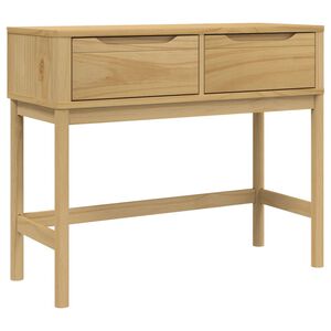 vidaXL Mesa consola FLORO madera maciza de pino marr&oacute;n 89,5x36,5x73 cm