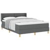 vidaXL Cama tipo Box Spring con cabecera Gris oscuro 200 x 160 cm tela