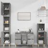 vidaXL Juego muebles de ba&ntilde;o 4 pzas madera contrachapada gris hormig&oacute;n