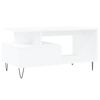 vidaXL Mesa de centro madera contrachapada blanca 90x49x45 cm