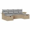 vidaXL Conjunto de sof&aacute; de jard&iacute;n 6 uds. Polirat&aacute;n