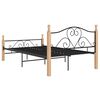 vidaXL Estructura de cama sin colch&oacute;n metal negro 120x200 cm