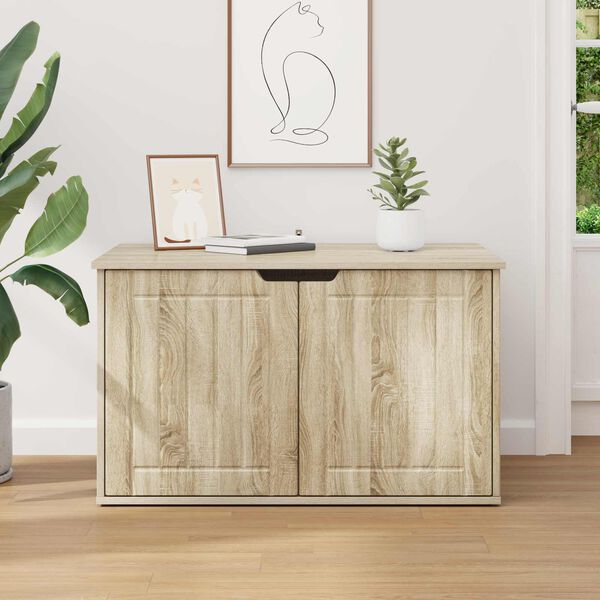 vidaXL Casa para Gatos Sonoma 85 x 55 x 50,5 cm Madera de ingenier&iacute;a