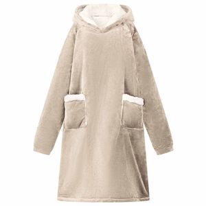 vidaXL Sudadera manta Beige M Forro Polar y Franela