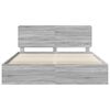 vidaXL Estructura de cama con cabecera Gris Sonoma 200 x 200 cm