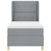 vidaXL Cama con Somier y Colch&oacute;n Gris Oscuro 90x190 cm de Tela tela