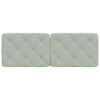 vidaXL Cabecero de cama acolchado terciopelo gris claro 120 cm