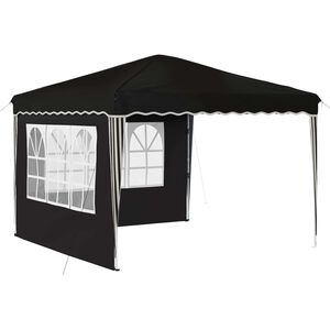 vidaXL Carpa Plegable para Fiestas 288 x 288 x 245 cm Negro